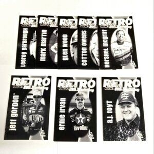 Retro 50th Anniversary Mini NASCAR Trading Cards Press Pass 1998 Vintage 8 Cards